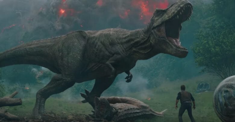 T-Rex, Chris Pratt, Jurassic World: Fallen Kingdom