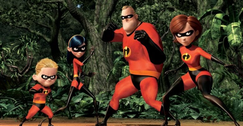 Mr. Incredible, Elastigirl, Violet, Dash, The Incredibles