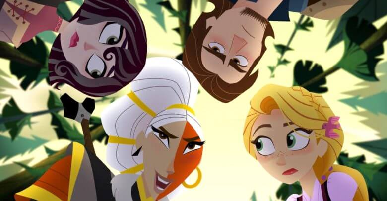 Rapunzel's Tangled Adventure, Forest of No Return, Rapunzel, Eugene, Cassandra,